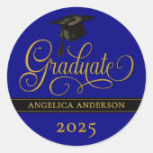 Elegant Script Afstuderen Sticker (Voorkant)