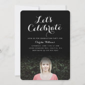 Elegant Script Afstuderen Uitnodigen Kaart (Voorkant)