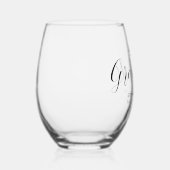 Elegant Script Afstuderen Wijnglas Zonder Voet (Rechts)