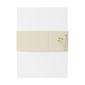 Elegant Script Airy Beige Waterverf Wilde bloemen Uitnodigingen Wikkel (Achterkant Voorbeeld)