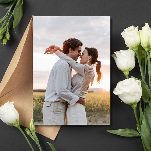 Elegant Script Ampersand Photo Wedding Save The Date