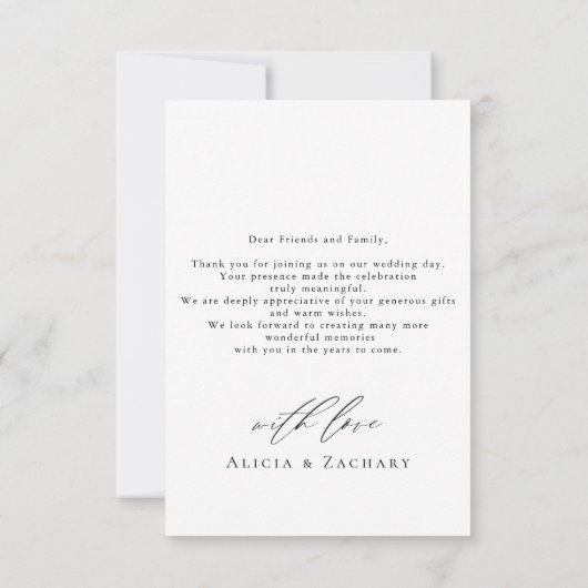 Elegant script and modern photo  bedankkaart (Achterkant)