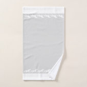 Elegant Script and Stylish Horses on Silver Gray Bad Handdoek (Handdoek)