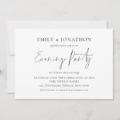 Elegant Script Any Color Wedding Evding Party Kaart (Voorkant)