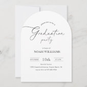 Elegant Script Arch Foto Afstuderen Kaart (Achterkant)