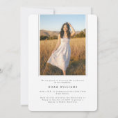 Elegant Script Arch Photo Collage Graduation Aankondiging (Achterkant)