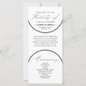 Elegant Script Arches Wit Huwelijksprogramma (Voorkant)