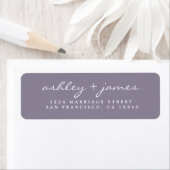 Elegant Script Asroze Huwelijks Retouradres Etiket (Insitu)