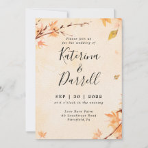 Elegant Script Autumn Weddenschap