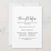 Elegant script avond voor repetitie diner kaart (Voorkant)