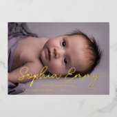 Elegant Script Baby Hartelijk dank voor uw kaart e (Voorkant)