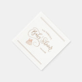 Elegant Script Baby Meisje Waterverf Baby shower Servet (Hoek)