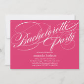 Elegant Script Bachelorette Party Invitation Kaart (Voorkant)