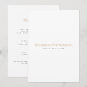 Elegant Script Bachelorette Weekend Kaart (Voorkant / Achterkant)