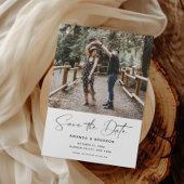 Elegant Script Barn Wedding Sla de datum op Save The Date