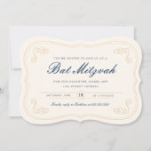 Elegant script Bat Mitzvah Kaart (Voorkant)