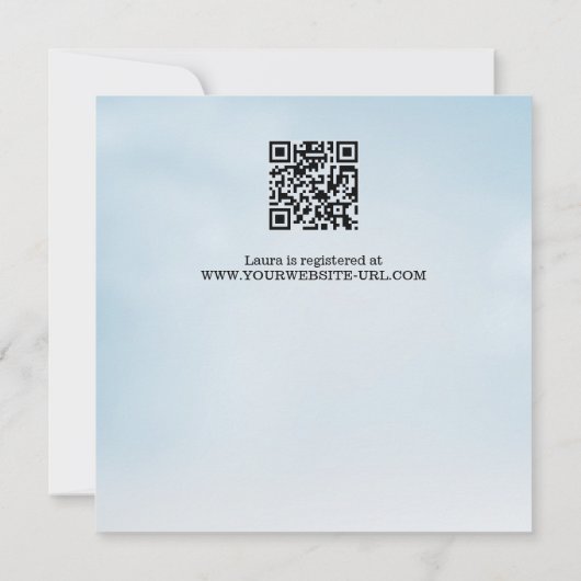 Elegant Script Beach Bridal Shower Kaart (Achterkant)