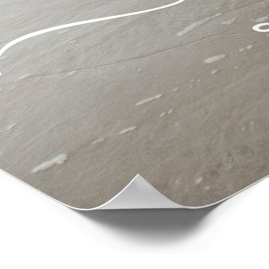 Elegant Script Beach Thleged Weddenschap Welkomstt Poster (Hoek)