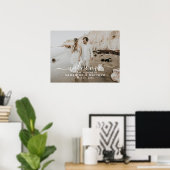 Elegant Script Beach Thleged Weddenschap Welkomstt Poster (Thuiskantoor)