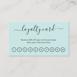 Elegant Script Beauty Salon Blauwgroen Turquoise Klantenkaartje
