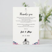 Elegant script bedankkaart - bruiloft of evenement (Staand voorkant)