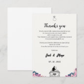 Elegant script bedankkaart - bruiloft of evenement (Voorkant / Achterkant)