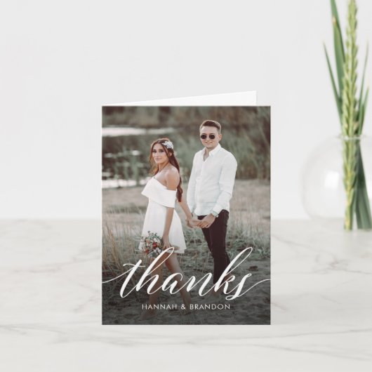 Elegant Script Bedankt (Voorkant)