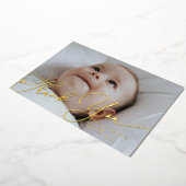 Elegant script Bedankt Baby Aankondiging (Gedraaid)