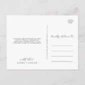 Elegant script bedankt Briefkaart (Achterkant)