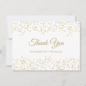 Elegant script bedankt Chic Gold Dust Confetti (Voorkant)