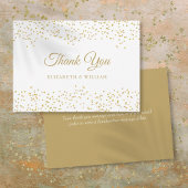 Elegant script bedankt Chic Gold Dust Confetti