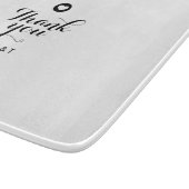 Elegant script bedankt Monogram Weddenschap Snijplank (Hoek)