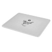 Elegant script bedankt Monogram Weddenschap Snijplank (Hoek)