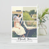 Elegant script bedankt | Paar foto bruiloft (Staand voorkant)