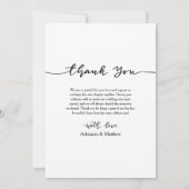 Elegant script bedankt | Paar foto bruiloft (Achterkant)