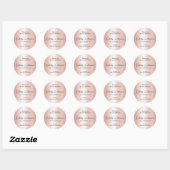 Elegant Script Bedankt Roze Goud Ronde Sticker (Vel)