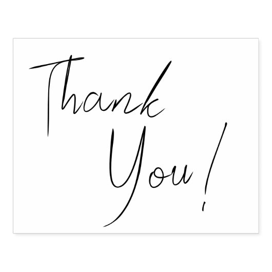 Elegant script bedankt rubberstempel (Afrduk)