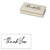 Elegant script bedankt rubberstempel (Gestempeld)