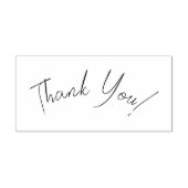 Elegant script bedankt rubberstempel (Afrduk)