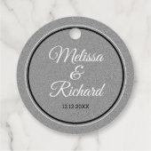 Elegant script bedankt voor je huwelijk bedankjes labels (Achterkant)