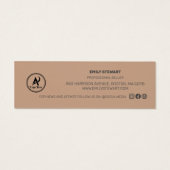 Elegant Script Bedankt voor uw bestelling Small Br Mini Visitekaartjes (Achterkant)