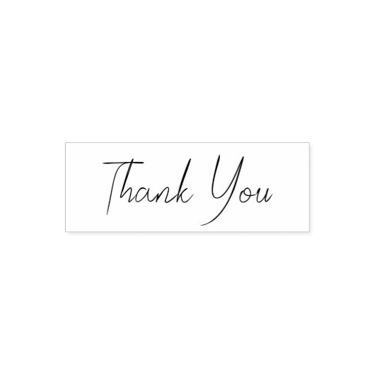 Elegant script bedankt zelfinktende stempel (Design)