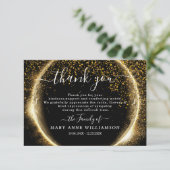 Elegant script begrafenis bedankt kaart (Staand voorkant)