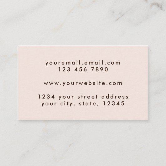 Elegant Script beige Holografen textuur. Visitekaartje (Achterkant)