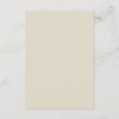 Elegant script beige houtskool formeel de bruiloft informatiekaartje (Achterkant)