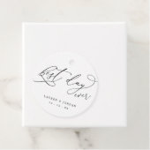 Elegant Script Beste dag ooit bruiloft Bedankjes Labels (In situ)