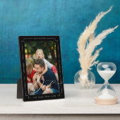 Elegant Script Beste papa ooit aangepaste foto aan Fotoplaat (Zijkant)