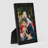 Elegant Script Beste papa ooit aangepaste foto aan Fotoplaat (Zijkant)