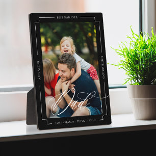 Elegant Script Beste papa ooit aangepaste foto aan Fotoplaat