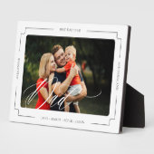 Elegant Script Beste papa ooit aangepaste foto aan Fotoplaat (Zijkant)